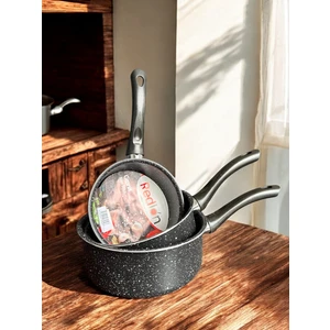 Pars Shop Koçerola Granit Set Sosluk Sütlük 12-14-16 cm