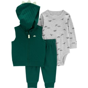 Erkek Bebek Yelekli Set 3'lü Paket