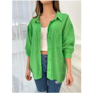 Kadın Düşük Omuz Oversize Gömlek