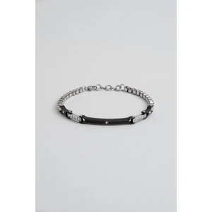 So CHIC Zirkon Taş Detaylı Çelik Erkek Bileklik