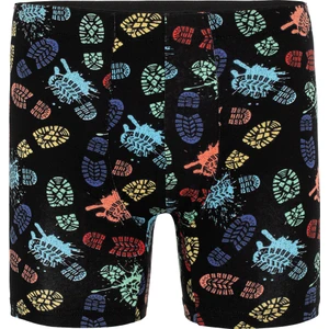 Steve Wolls Erkek Siyah Ayak Izi Desenli Tekli Boxer - 23400