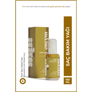 Enzym Cosmetics Hızla Uzama Etkili, Onarıcı Kompleks Doğal Saç Bakım Yağı 100 Ml (Macadamia Ve Biberiye Yağı)