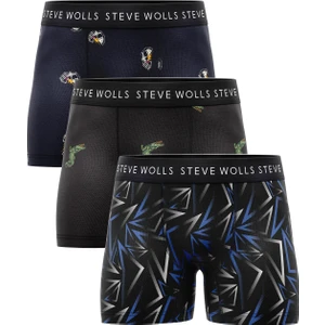 Steve Wolls Erkek Karışık Desenli 3’Lü Boxer - 23655
