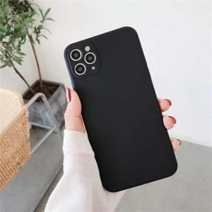 Iphone Lansman Likid Silikon Kamera Korumalı Kılıf Siyah-Iphone 7-8 Plus