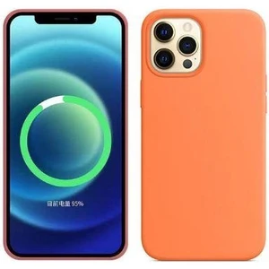 iPhone 12 Mini Magsafe Silikon Telefon Kılıfı  Turuncu