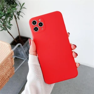 Iphone 7-8plus Lansman Likid Silikon Kamera Korumalı Kılıf Kırmızı