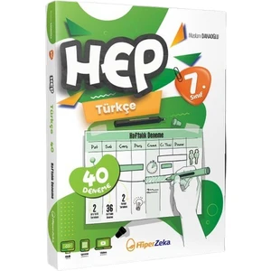 Hiper Zeka Yayınları 7. Sınıf Haftalık Hep Türkçe 40 Deneme