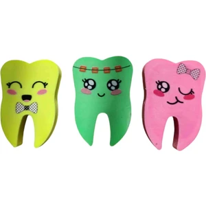 Diş Şeklinde Silgi 3 Adet