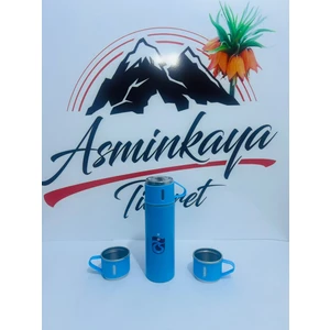 Paslanmaz Çelik 3 Bardaklı Vakumlu Taraftar Termos Set