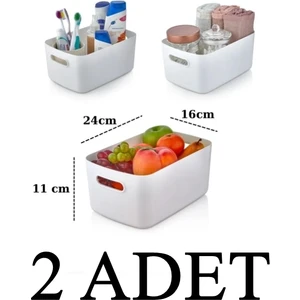 2 ADET 3.5 Lt Dolap Içi, Buzdolabı Düzenleyici, Banyo Organizer Sepet
