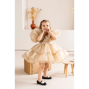 Linola Baby Kids Puffy Şifon Kız Çocuk Parti Elbisesi