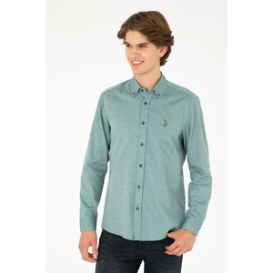 U.S. Polo Assn. Erkek Koyu Yeşil Gömlek Basic 50295675-VR079