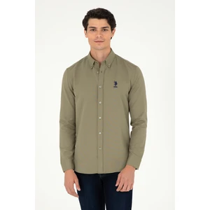 U.S. Polo Assn. Erkek Açık Haki Gömlek Basic 50293427-VR183
