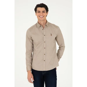 U.S. Polo Assn. Erkek Haki Gömlek Basic 50293847-VR027