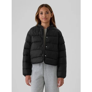 Kız Çocuk Siyah Lightweight PrimaLoft® P.U.R.E.™ Puffer Şişme Bomber Ceket