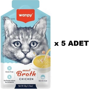 Kediler Için Tavuk Eti Çorbası 50 gr x 5 Adet