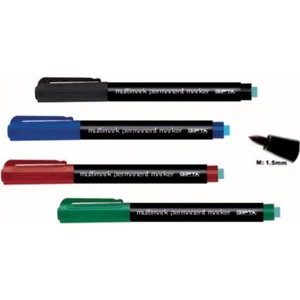 Marker Asetat CD Kalemi M Siyah-Mavi-Kırmızı-Yeşil 4lü Set
