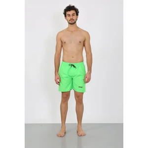 Erkek Fermuar Cepli Deniz Şortu Fıstık Yeşil 27485