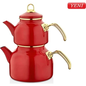 Tekno Trust Büyük Boy Lüks Tasarım Renkli Emaye Çaydanlık