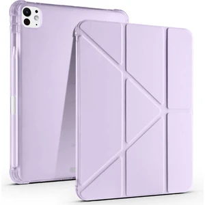 iPad Pro 11 Inç M4 2024 Uyumlu Kılıf Üçgen Katlanabilir Kalem Şarj Bölmeli Kılıf A2836 A2837 A3006