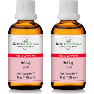 Intense Natural Hint Yağı Soğuk Sıkım 50 ml x 2 %100 Saf ve Doğal Castor Carrier Oil