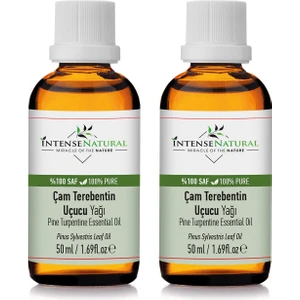 Intense Natural Çam Terebentin Uçucu Yağı 50 ml x 2 %100 Saf ve Doğal Pine Turpentine Essential Oil