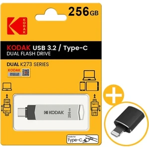 K273 256Gb.Type-C ve USB 3.2 Type-C Girişli Tüm Cihazlara İphone15/16 Serisine Uygun ve İphone Dönüştürücü Hediye Yüksek Hızlı Usb Otg Flash Bellek Çift Giriş Metal Sağlam Orjinal