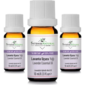 Intense Natural Lavanta Uçucu Yağı 10 ml x 3 %100 Saf ve Doğal Lavender Essential Oil