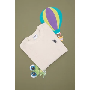U.S. Polo Assn. Kız Çocuk Krem Kazak /Triko 50293601-VR071
