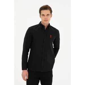 U.S. Polo Assn. Erkek Siyah Gömlek Basic 50282589-VR046