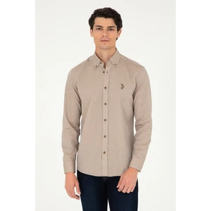 U.S. Polo Assn. Erkek Haki Gömlek Basic 50295675-VR027