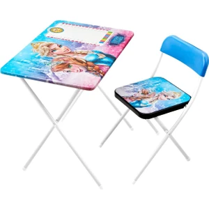 Çocuk Ders Çalışma Masası ve Sandalyesi - Frozen Elsa