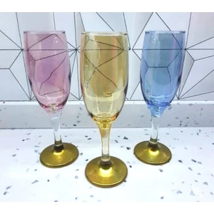 Misket Çok Renkli Kahve Yanı Su-Meşrubat Bardağı 6’lı