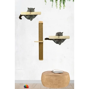 Kedi evi, Kedi yatağı Kedi tırmalama ve Kedi Oyun Seti Bushop Duvara Monte Kedi Hamağı Takımı