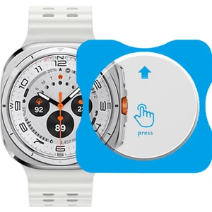 Samsung Watch 7 Ultra Uyumlu Kolay Takılabilir Takma Aparatlı Temperli Cam Ekran Koruyucu