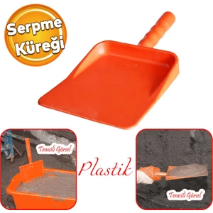Plastik İnce Sıva Harcı Serpme Sıvacı Küreği Harç Şıp Şıp Şap Şap Atma Kürek Çimento Duvar İnşaat