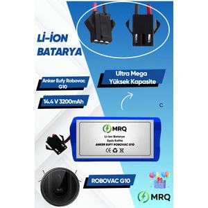 Anker Eufy Robovac G10 Robot Süpürge Bataryası (Ultra Mega Yüksek Kapasite) 3200MAH Batarya