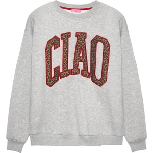 Leopar Baskı Detaylı Sweatshirt Grimelanj