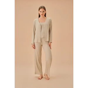 Rosa Üç Parçalı Pijama Takımı