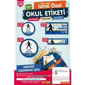 Tuğset Etiket Okul Etiketi Ronaldo  Temalı Kalem Defter Etiketi Özel Isim Yazılabilen Etiket Seti - Isim ETIKETI-T1032-OE114