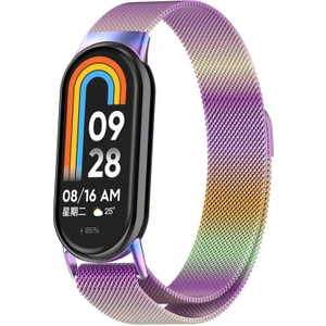 Xiaomi Smart Band 8 Ile Uyumlu Metal Tel-Örgü Işlemeli Kordon