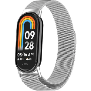 Xiaomi Smart Band 8 Ile Uyumlu Metal Tel-Örgü Işlemeli Kordon