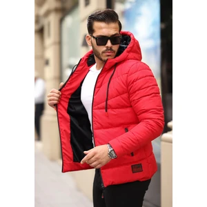 Su Geçirmez Erkek Kapüşonlu Şişme Mont