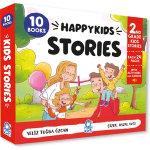Mavi Kirpi Yayınları Happy Kids Stories 2nd Grade (10 Books) - 2. Sınıf İngilizce Hikaye Seti (10 Kitap) - Yeliz Tuğba Özcan
