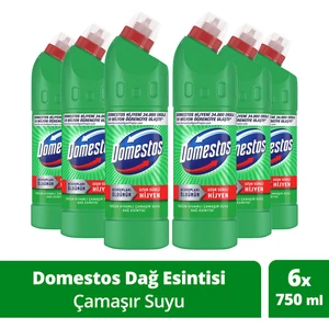 Yoğun Kıvamlı Çamaşır Suyu Maksimum Hijyen Dağ Esintisi 750 mlX6