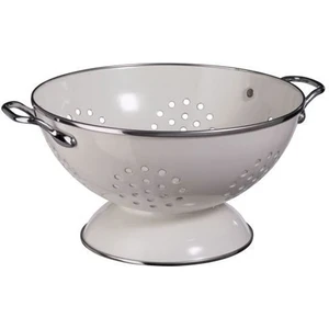Tsdinç Store Kalın Beyaz Emaye Süzgeç 22 Cm