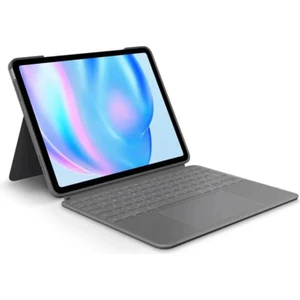 Combo Touch 11" iPad Air M2 ile Uyumlu Türkçe Klavyeli Tablet Kılıfı - Gri
