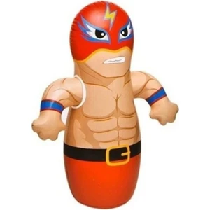 Intex Şişme Hacıyatmaz 91 cm Kırmızı Boksör Figürlü Kas Desenli Sağlığa Zararsız Dayanıklı Malzeme