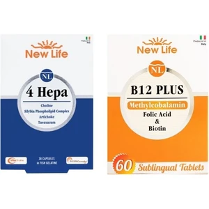 New Life 4 Hepa 30 Softgel Kapsül&New Life B12 Plus 60 Dilaltı Tablet