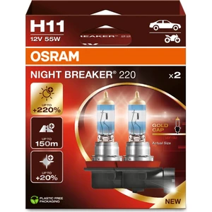 H11 Night Breaker 220 %220 Fazla Işık 12V (1 Tk. - 2 Ad.)